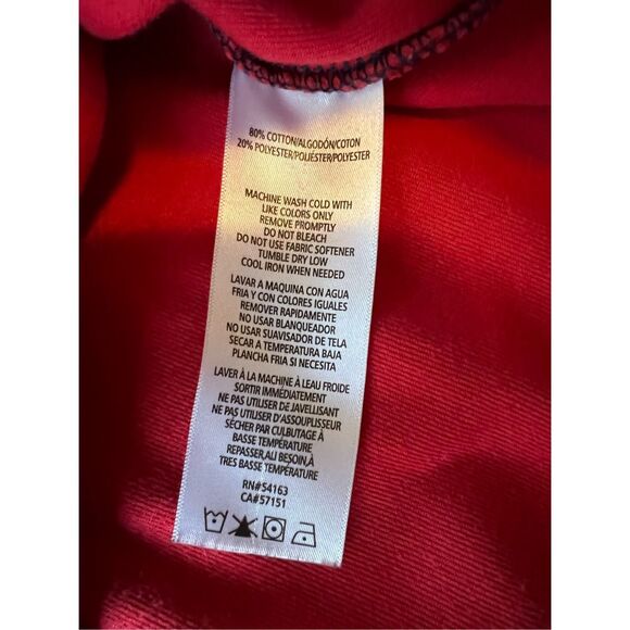 Tommy Hilfiger Sport Red White Blue Velvet Crewneck Sweater XS - Picture 5 of 6